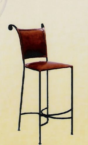 IRON LEATHER BAR CHAIR