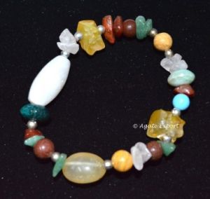 Multi Agate Chips Bracelets