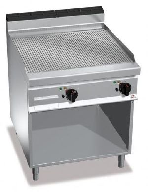 Ribbed Gas Griddles On Cabinet