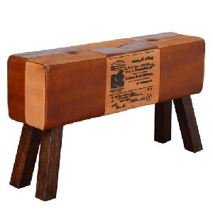 JLEATHER CANVAS BENCH