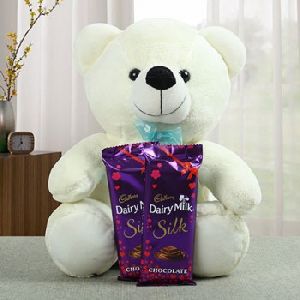 Lovely Teddy With Chocolate