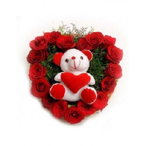 Roses With Soft Teddy