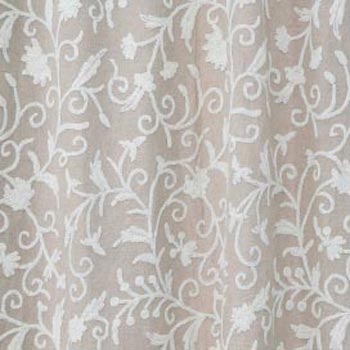 Antimal Hand Embroidered Linen Crewel Curtain Fabric