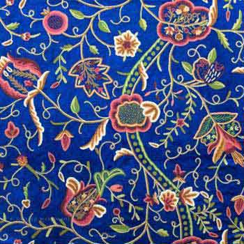 Rahim Crewel Embroidery Work Handmade Cotton Velvet Fabric