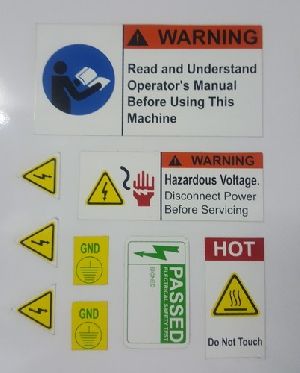 industrial caution stickers