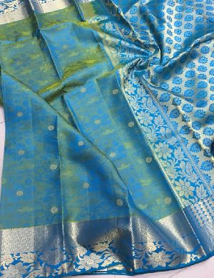 Pure Handloom Kanchi Silk Sarees with Self Brocade Designs
