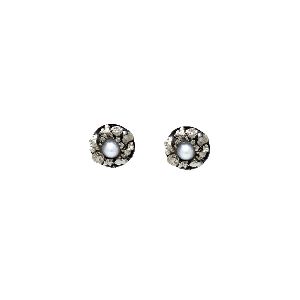 water pearl stud earrings