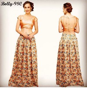 All Over Print Bolly-98C Bhagalpuri Skirts