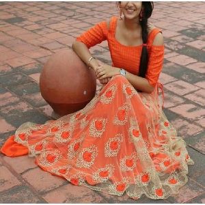 net lehenga choli