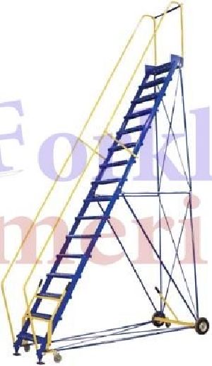 Steel Rolling Warehouse Ladder
