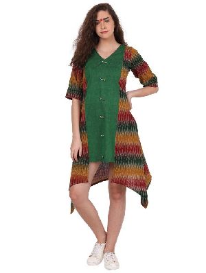 Assymetrical Ikat Dress