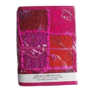 Pink Patchwork Handmade Notebook