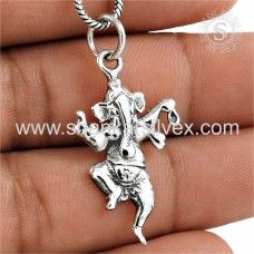 Silver Standing Ganesh Pendant