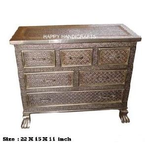 WOODEN METAL FITTING CHEST