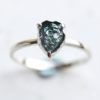 Blue Rough Solitaire Ring