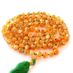 Hessonite Mala Beads