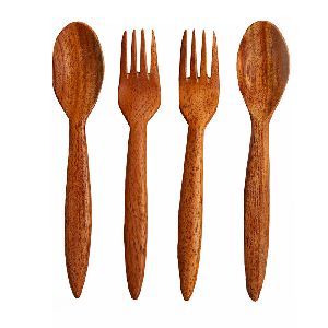 Neem Wood Cutlery (Adult)