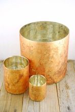Copper Candle Holder Cup Tumbler Antique Copper