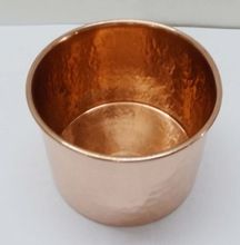 Copper Candle Jar Bowl Hammered