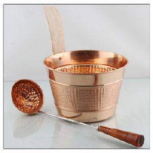 Copper Sauna Bucket - Hammered