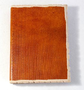 Caramel color hand bound goat leather journal