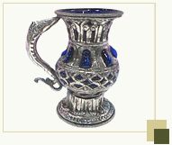 Glass Jug with Silver Handle