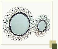 Set of 2 photoframes with glass beads