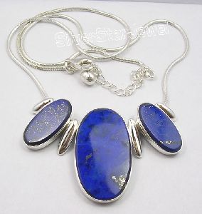 LAPIS LAZULI BIG Snake Chain Necklace