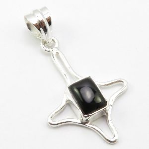 NATURAL BLACK ONYX PENDANT FOR NECKLACE