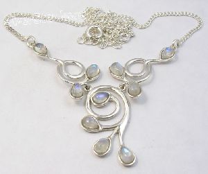 RAINBOW MOONSTONE Designer Necklace