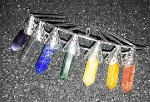 7 CHAKRA STONES PENCILS SILVER TIARA