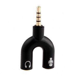 Audio Jack To Headphone Microphone Splitter Converter