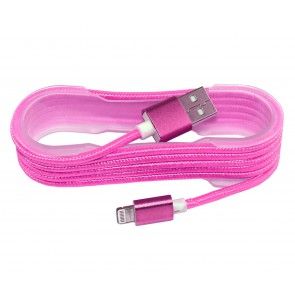 Charging Cotton braided cable Pink