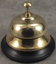 SOLID BRASS HOTEL FRONT DESK BELL