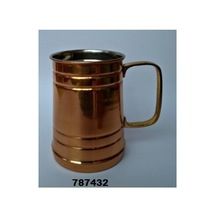 Copper Metal  Mug With Brass Handle