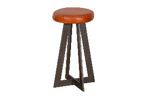 leather bar industrial stool 1