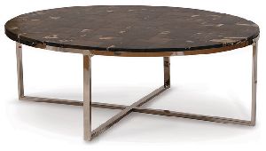 ACT14-PETRIFIED WOODEN COFFEE TABLE