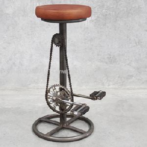Leather Seat Cycle Pedal Bar Cafe Stool