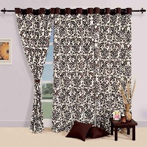 Cotton Damask Pattern Door Curtains