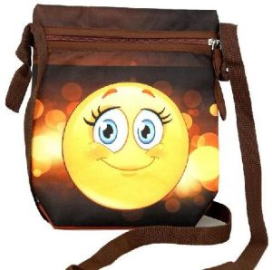 Digitally Printed Smiley Girl Sacthel Bag