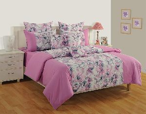Pink Floral Duvet Cover Pillowcase