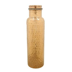 ShalinIndia Handmade Copper Travel Water Bottle Hammered