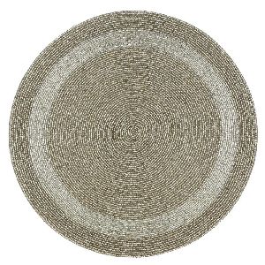 Silver Beaded Home Decorations Party Placemats