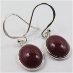 925 Solid Sterling Silver Dyed RUBY Gemstones Handmade Fashion Jewelry Earrings
