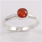 Cute Ring Choose All Size 925 Sterling Silver Natural CARNELIAN Faceted Gemstone