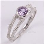 Little Beautiful Ring Choose Size 925 Sterling Silver Natural AMETHYST Gemstone