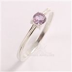 Natural AMETHYST Gemstone Delicate Ring All Size 925 Sterling Silver Jewelry