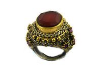 Antique 925 Sterling natural ruby ring