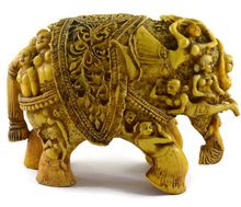 Handmade Antique Resin Figurine of Elephant