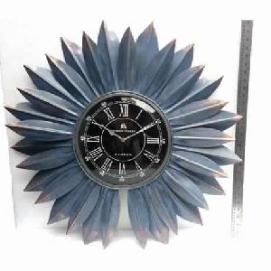 Blue Sunflower Wall Clock